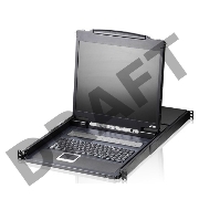 8-портовый KVM-переключатель с ЖК-дисплеем  19'' Slideaway SINGLE RAIL 8P PS/2-USB LCDKVM 19INCH