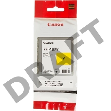 Картридж струйный Canon PFI-107Y 6708B001 желтый для Canon iP F680/685/780/785 (130мл)