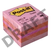 Миникуб 3M Post-it 2051-P Розовый 51*51мм 400л