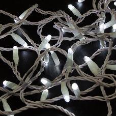 Гирлянда Нить 10м, постоянное свечение, белый ПВХ, 230В, цвет: Белый