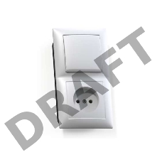 Блок СП БКВР-408 Селена (1-кл. выкл. + розетка) бел. Кунцево 8200