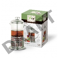 Френч-пресс TECO, TС-F4035  0,35л из высококачественного термостойкого стекла    