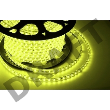 LED лента 220 В, 10х7 мм, IP67, SMD 2835, 60 LED/m, цвет свечения желтый, бухта 100 м