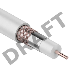 Кабель коаксиальный PROconnect RG-6U+Cu, 75 Ом, Cu/Al/Cu, 48%, бухта 100 м, белый