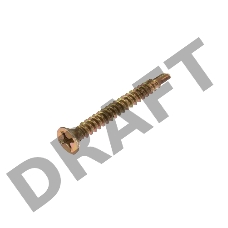 Саморез оконный KRANZ сверло, 3.9х35, желтый цинк,  пакет (20шт.)