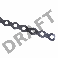 Лента полоса монтажная оцинкованная, перфорированная волна REXANT 17х0,55 мм, рулон 25 м