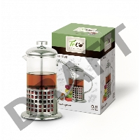 Френч-пресс TECO, TС-F4080  0,8л из высококачественного термостойкого стекла    