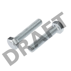 Болт шестигранный KRANZ DIN 933, 8х40,  пакет (2шт.)