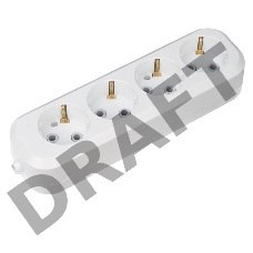 Колодка 4 гнезда c заземлением REXANT