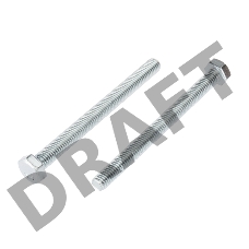 Болт шестигранный KRANZ DIN 933, 8х90,  пакет (2шт.)