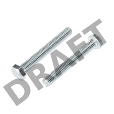 Болт шестигранный KRANZ DIN 933, 8х60,  пакет (4шт.)