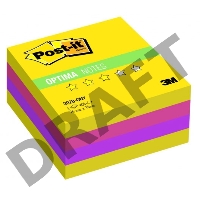 Куб 3M 2028-ONY Post-it Optima Лето желтая неоновая радуга 3цв 76*76мм 400л (7100041030)