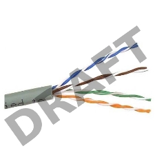 Кабель TWT UTP, 4 пары, Кат.5e, PVC, серый, 100 метров