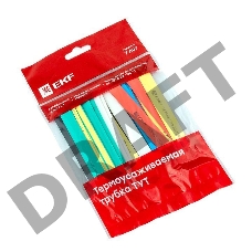 Набор трубок термоусадочных тонкостен. 16/8 (7 цветов по 3шт 100мм) EKF tut-n-16