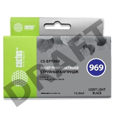 Картридж струйный Cactus CS-EPT969 светло-серый для Epson Stylus Photo R2880 (13ml)