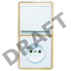 Блок БКВР-037 Бэлла (1-кл. выкл. + розетка) зол. Кунцево 5816