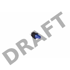 Выключатель клавишный круглый 12V 16А (3с) ON-OFF синий  с подсветкой  REXANT