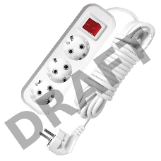 Удлинитель 3х7м с заземл. 16А IP20 S-303 с выкл. ПВС 3х1 UNIVersal 9631988