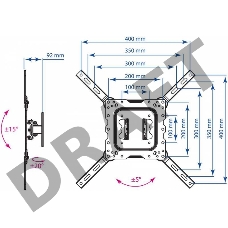 Кронштейн для телевизора Kromax DIX-16 черный 22