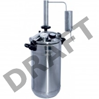 Автоклав-стерилизатор Домашний погребок 2в1, 22л нерж, манометр, термометр, клапан сброса изб. давления+надстройка Классик для самогоноварения