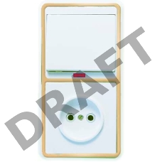 Блок БКВР-214 Бэлла (1-кл. выкл. с инд. + розетка) зол. Кунцево 5818