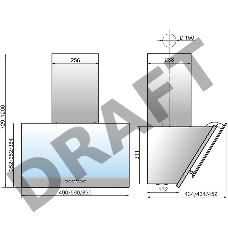Вытяжка каминная Elikor Рубин S4 60П-700-Э4Д антрацит/черное стекло управление: кнопочное (1 мотор)