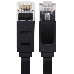 Патч-корд Greenconnect Патч-корд плоский прямой PROF  1.0m UTP медь, кат.6, черный, позолоченные контакты, 30 AWG, Premium ethernet high speed 10 Гбит/с, RJ45, T568B (GCR-LNC616-1.0m)
