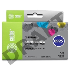 Картридж струйный Cactus CS-EPT0925 многоцветный для Epson Stylus C91/CX4300/T26 Комплект из четырех картриджей