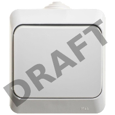 Переключатель 1-кл. ОП Этюд 10А IP44 сер. SchE BA10-046C