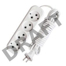 Удлинитель 4х5м без заземл. 10А IP20 Е-204 АБС-пл. ПВС 2х0.75 UNIVersal 9631969