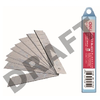 Лезвия для канцелярского ножа Deli E2011 шир.лез.18мм сталь (упак.:10шт) пласт.кор.