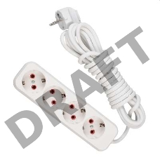 Удлинитель 4х5м с заземл. 16А IP20 Lezard 720-0405-401