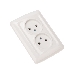 Розетка 2-ая DEA керамика б/з с/у 10А Бел KRANZ (1/10/120)