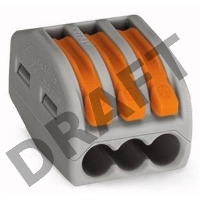 Клеммник 3х(0.08-2.5) WAGO 222-413