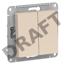 Механизм переключателя 2-кл. ATLAS DESIGN (сх.6) 10АХ беж. SchE ATN000265