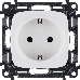 Механизм розетки Valena Allure 16А 250В 2К+З защ. шторки безвинт. зажимы с лицевой панелью бел. Leg 753720