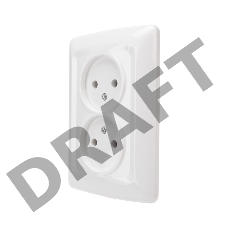 Розетка 2-ая DEA б/з с/у 10А  Бел KRANZ (1/10/120)