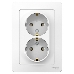 Розетка 2-м СП BLANCA 16А 250В без шторок с заземл. бел. SchE BLNRS001021
