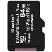 Флеш карта microSDHC 64GB microSDXC Class10 Kingston <SDCS2/64GBSP> Class10 UHS-I Canvas Select up to 100MB/s