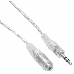 Кабель-удлинитель аудио Buro Jack/Plug 3.5mm (f) 1м. прозрачный (CAB025-1M)