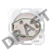 Розетка 1-ая DEA керамика б/з с/у 10А мех. Бел KRANZ (1/10/120)