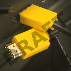 Кабель GCR 1.0m HDMI версия 1.4, черный, желтые коннекторы, OD7.3mm, 30/30 AWG, позолоченные контакты, Ethernet 10.2 Гбит/с, 3D, 4K GCR-HM440-1.0m, экран