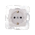 Розетка 1-ая DEA с/з с/у 16А мех. Бел KRANZ (1/10/120)