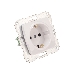 Розетка 1-ая DEA с/з с/у 16А мех. Бел KRANZ (1/10/120)