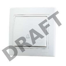 Выключатель кнопочный 1-кл. СП Мира бел/бел. Lezard 701-0202-103