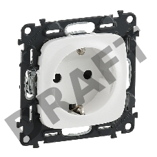 Механизм розетки Valena Allure 16А 250В 2К+З с лицевой панелью винтовые зажимы бел. Leg 753724