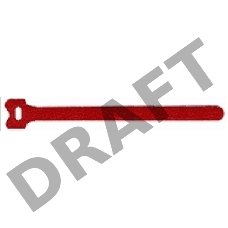 Хомут-липучка 180мм, 20 шт., красный