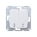 Переключатель DEA 2кл прох. с/у 10А мех. Бел KRANZ (1/10/120)