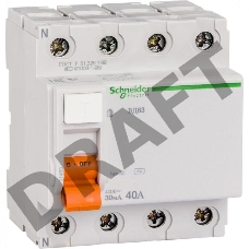 ДИФ. ВЫКЛ. НАГРУЗКИ  ВД63 4П 40A 30MA ДИФ. ВЫКЛ. НАГРУЗКИ  ВД63 4П 40A 30MA