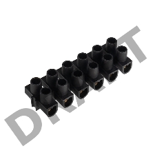 Клеммная колодка винтовая KВ-10 (4-10 мм²), ток 10 A, полипропилен черный, индивидуальная упаковка, 1 шт. REXANT